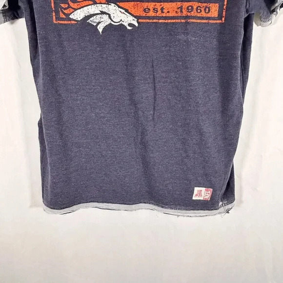 Denver Broncos Shirt Men's Medium Blue Graphic Print Short Sleeve Crew Neck - Picture 3 of 9
